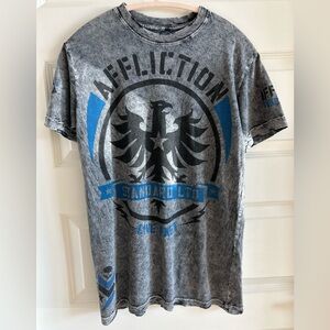 MEN’S AFFLICTION LIVE FAST T-SHIRT SHORT SLEEVE SZ Small Y2K Grunge Biker